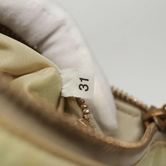 PRADA Shoulder Bag Nylon Cream Gold Auth 95818 - Picture 11 of 16